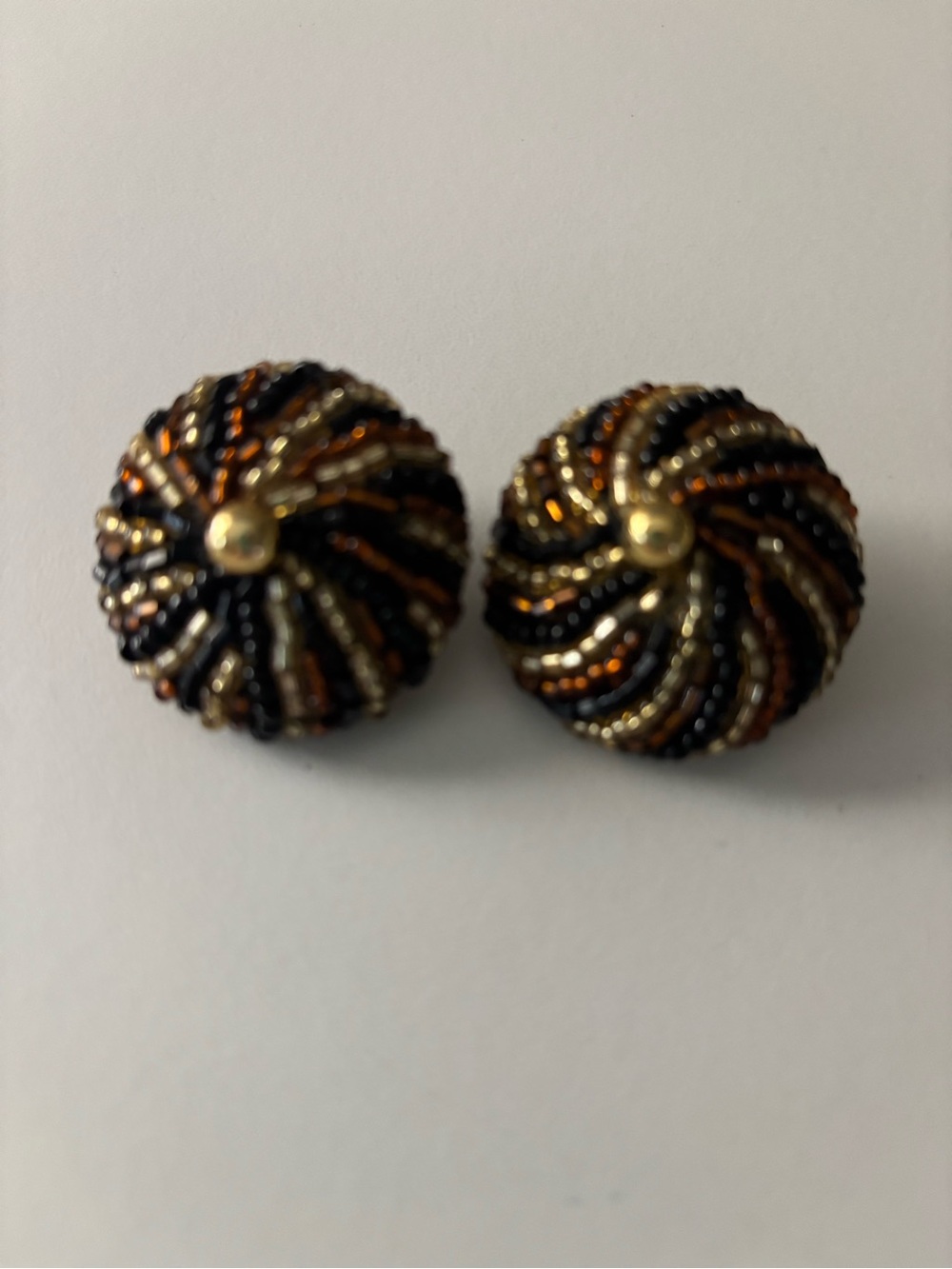 Vintage 1960’s beaded clip earrings